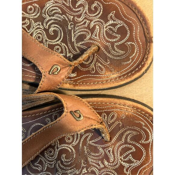 Olukai Panilo leather Sandals size 7-8? - Picture 3 of 7